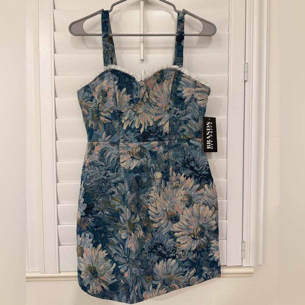 Bustier Baroque Denim Dress.